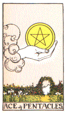 house house: Ace of pentacles